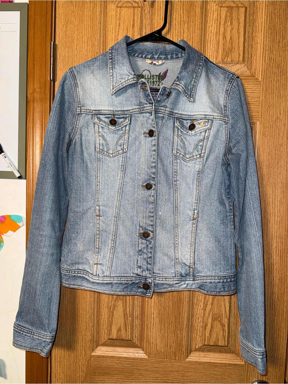 Hollister Light Wash Blue Denim Jacket